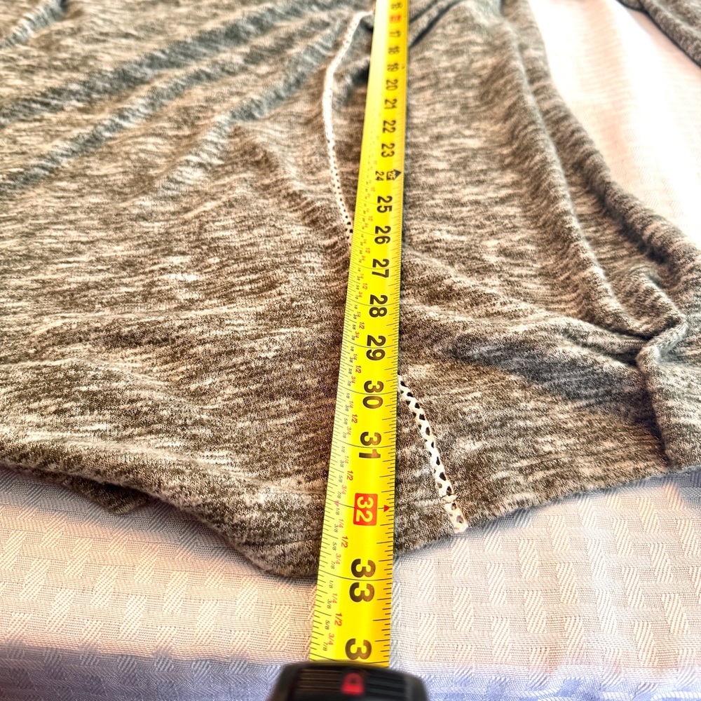 89th & Madison XL Gray‎ Waterfall Women's Cardigan Marled Open Front Lightweight - Picture 10 of 10
